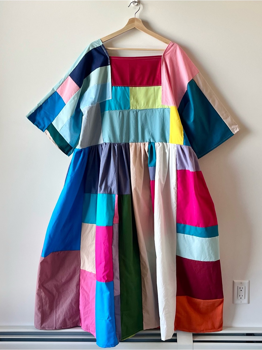 Handmade Quilted Patchwork Colorblock Dress SKU 05034 - Picture 16 of 16